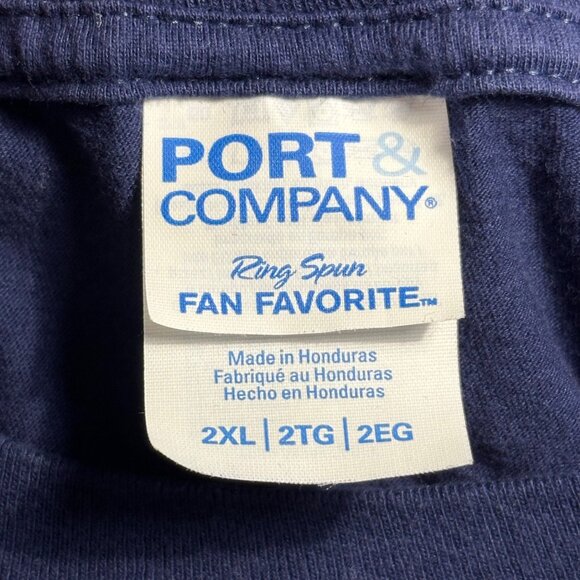 The Chatty Elf Christmas Cotton T-Shirt Navy Blue 2XL Port & Company Ring Spun - Picture 3 of 8